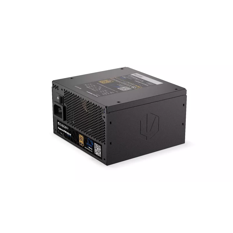 Zasilacz ENDORFY Supremo FM6 850 W, 24-pin ATX, w pełni modułowy, 80 PLUS Gold, wentylator 120 mm, czarny