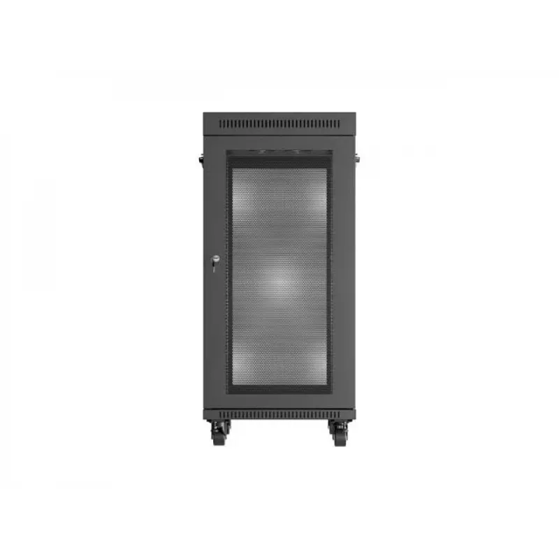 Wolnostojąca szafa rack LANBERG FF01-6824-23BL 24U 600×800 mm IP20 Czarna