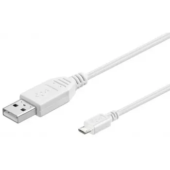 Microconnect USBABMICRO0,30W kabel USB USB 2.0 0,3 m USB A Micro-USB B biały