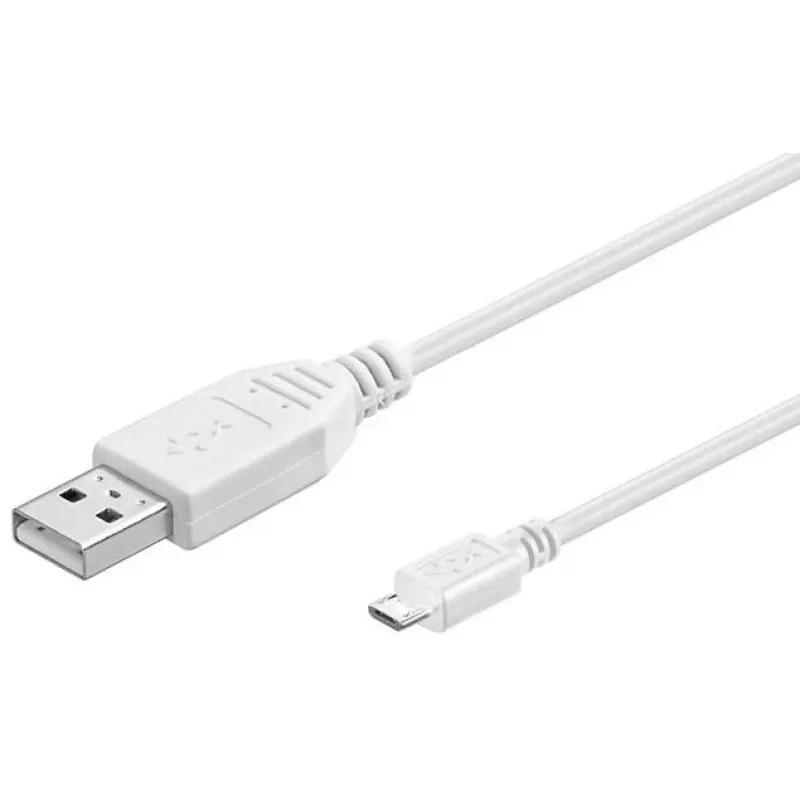 Microconnect USBABMICRO0,30W kabel USB USB 2.0 0,3 m USB A Micro-USB B biały