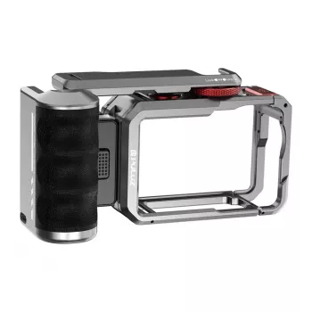 Tytanowa klatka rozszerzająca z uchwytem i dodatkowymi złączami Puluz do DJI Osmo Action 6