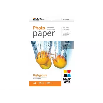 Papier fotograficzny błyszczący Colorway PG230020A4 A4 Biały