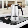 Moka pot Maestro MR-1660 0.2 L stal nierdzewna kawiarka, 4 filiżanki, czarna rączka