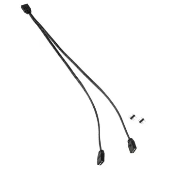 Rozgałęźnik kablowy Kolink ARGB 1-2 Splitter kabel 30 cm, 5 V, czarny