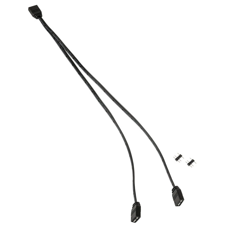 Rozgałęźnik kablowy Kolink ARGB 1-2 Splitter kabel 30 cm, 5 V, czarny