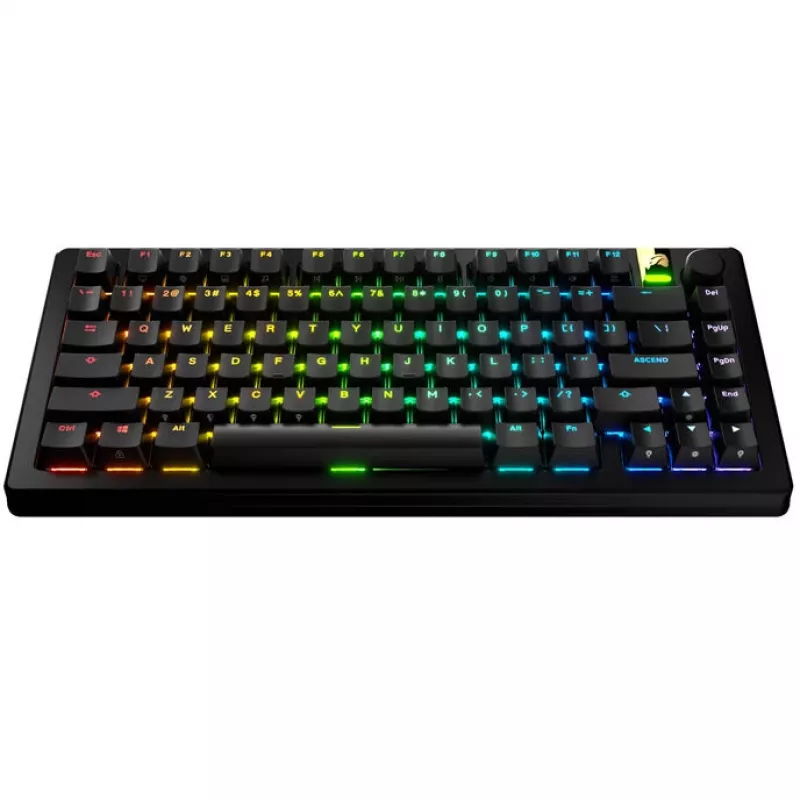 GLORIOUS GPBT Podświetlane Keycaps — układ ANSI, materiał PBT, czarne