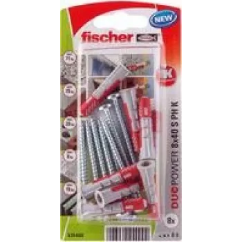 Fischer DuoPower 8 x 40 S PH K NV kołek rozporowy 40 mm 535480 1 zestaw (535480)