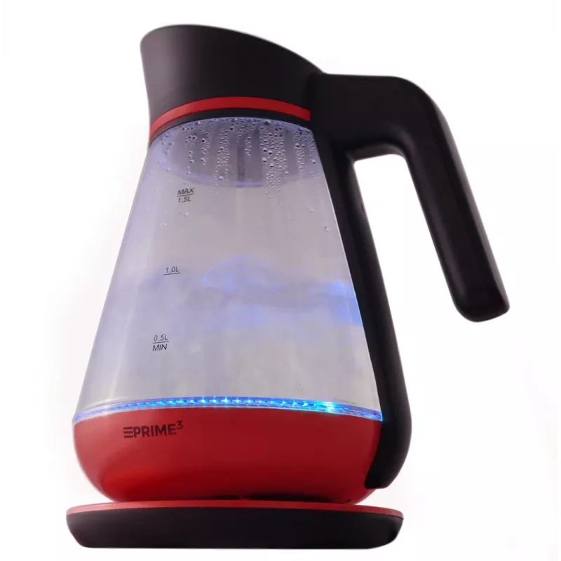 Czajnik elektryczny PRIME3 1.5 L 2200 W Czerwony Przezroczysty
