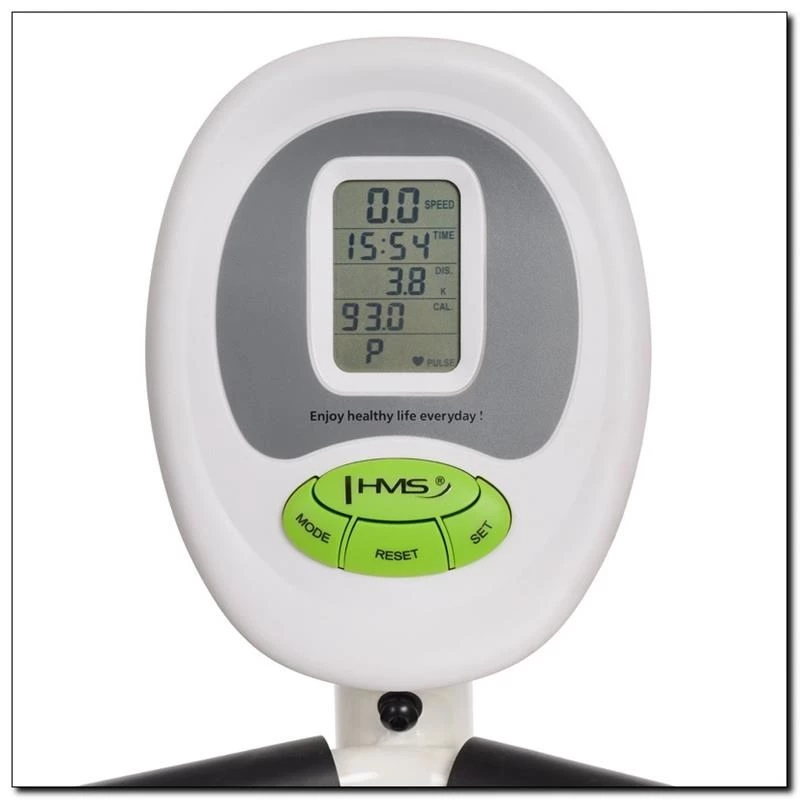 Poziomy rower magnetyczny biało-zielony HMS R9259