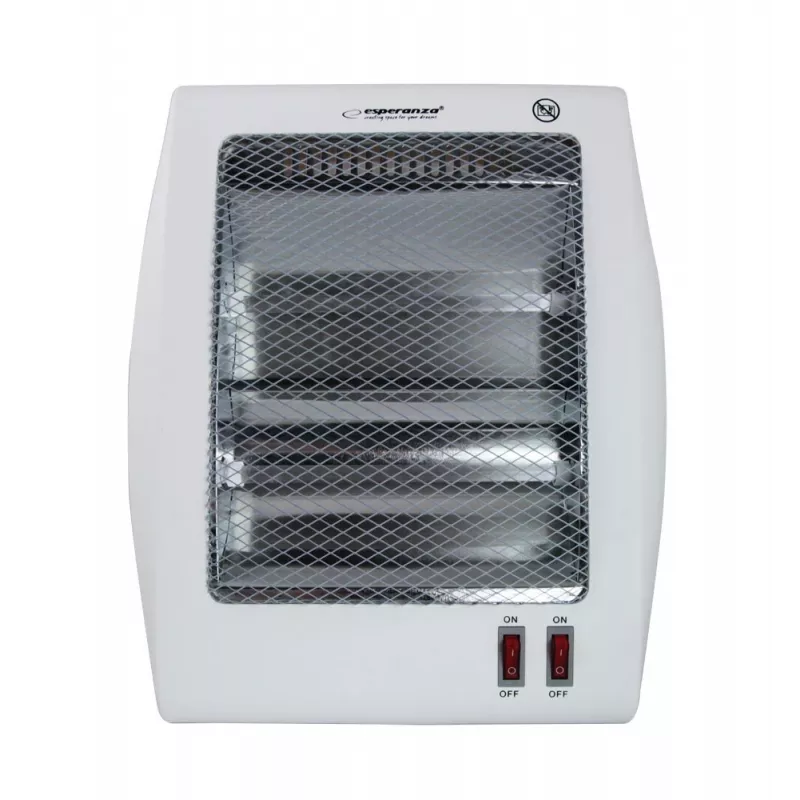 Kwarcowy grzejnik elektryczny ESPERANZA EHH010 400W/800W, biały, przewód 1,2 m, przyciski, regulowany termostat
