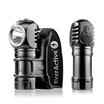 Latarka LED 3 tryby pracy 10 W 500 lumenów aluminiowa obudowa ładowana wodoodporna FL-55R Dripple - Everactive
