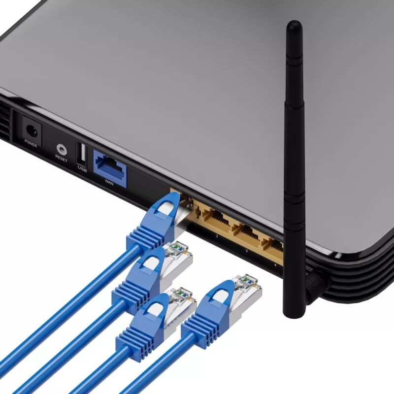 Kabel sieciowy Extralink LAN Patchcord Kat.6A RJ-45 Cat6a 5m Niebieski