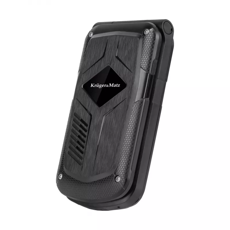Telefon z klapką Kruger & Matz Iron 5 Flip KM0466 — Dual SIM, wyświetlacz 2,4 cala, IP68/IP69K, 1200 mAh