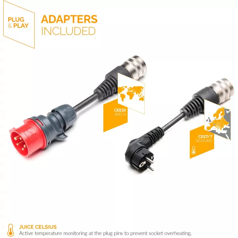 Juice Technology JUICE BOOSTER 3 air Country EU Basic Set (antracyt/czarny, 1,4 – 11 kW, kabel 3,1 m)
