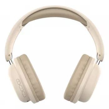 Bezprzewodowe słuchawki nauszne DEFENDER EEMOTION B640 BEŻOWE — binauralne, zamknięta akustyka, USB-C, AUX, 20–20000 Hz, 105 dB