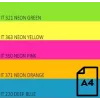 Papier kolorowy neonowy Double A, 75 g, A4, 100 arkuszy, Rainbow 4, 5 kolorów neonowych