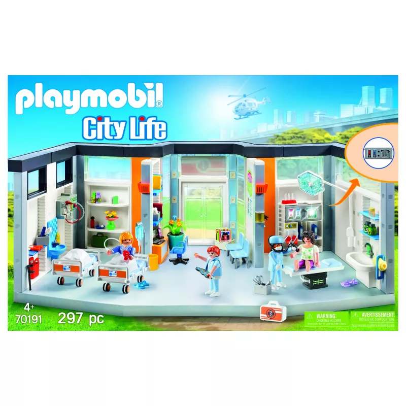 Figurka zabawkowa Playmobil 70191 Wyposażone skrzydło szpitalne 297 elementów