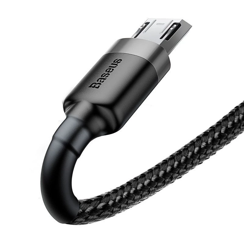 Kabel Baseus Cafule 2.4A 1m Micro USB (szary/czarny)