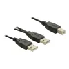 Kabel USB DeLOCK USB-B/USB-A 1 m Czarny