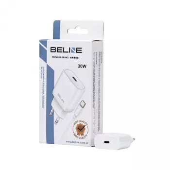 Ładowarka 30W USB-C Beline Beli02177 biała z kablem USB-C