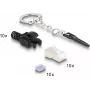 DeLOCK Wtyk modułowy RJ45 Cat.6A blokowalny 10 szt. Zestaw Czarny Metaliczny Męski