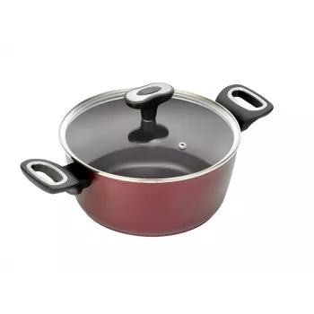 garnek do zupy JATA CF920 2,4 L czerwony aluminium