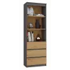 Biurkowy regał górny top e shop RS-60 ANT/ART KPL — 3 półki, płyta wiórowa, 600×350×1800 mm