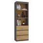 Biurkowy regał górny top e shop RS-60 ANT/ART KPL — 3 półki, płyta wiórowa, 600×350×1800 mm