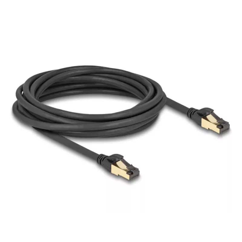 Kabel sieciowy DeLOCK RJ45 Cat.6A męsko-męski S/FTP 5m Czarny