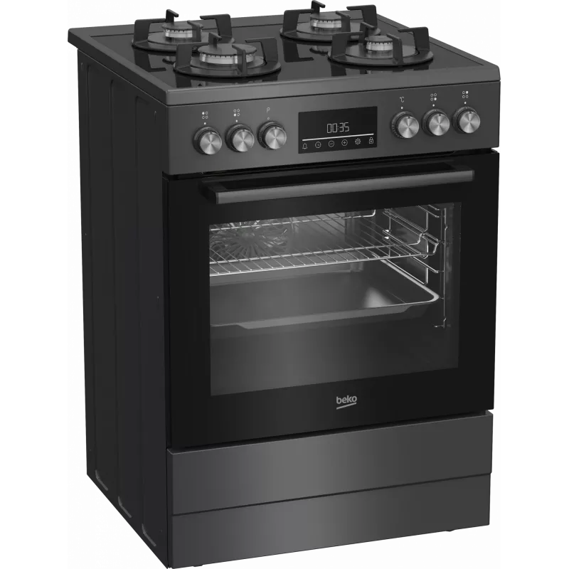 Kuchenka gazowa do zabudowy z piekarnikiem elektrycznym BEKO FBM62330GADSN 60 cm, szary, klasa energetyczna A