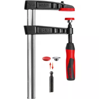 Zacisk śrubowy BESSEY TG30-2K 30 cm Aluminium Czarny Czerwony