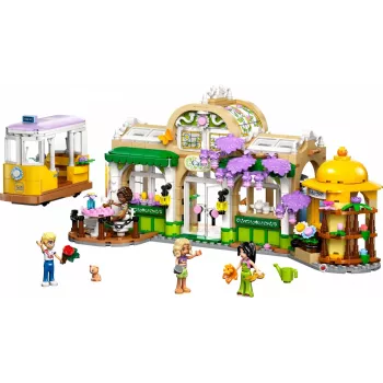 Zestaw LEGO FRIENDS 42671 Kawiarnia z Roślinami i Kwiaciarnia – zestaw do zabawy z funkcjami kawiarni i kwiaciarni