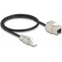 DeLOCK Kabel wtyk RJ45 do montażu w terenie do modułu Keystone gniazdo RJ45 Kat.6A 50 cm