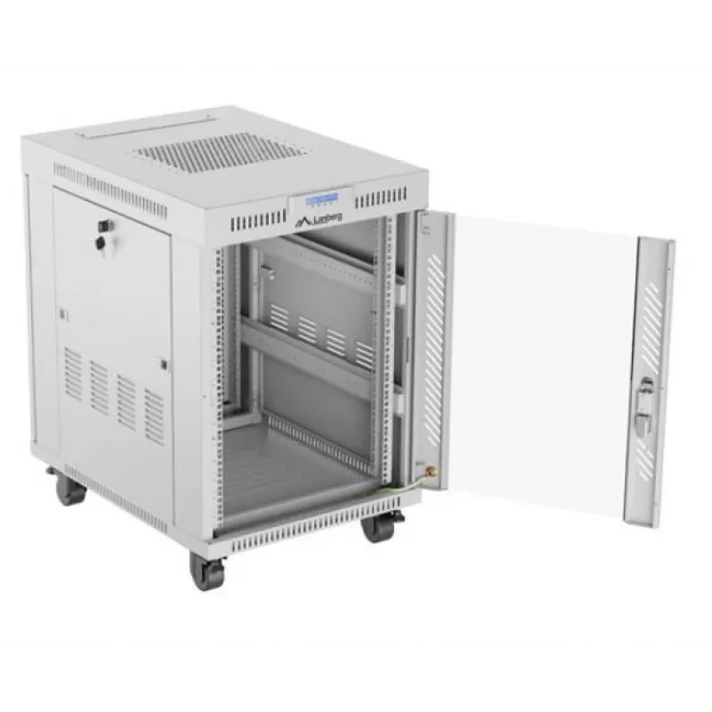 Wolnostojąca szafa rack LANBERG FF01-6815-12SL 15U, 600×800×922 mm, 1200 kg, IP20, szary