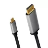 LogiLink CUA0100 Kabel przejściówka DisplayPort USB 3.2 Gen1 Type-C 1.8m Czarny Szary