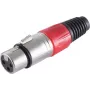 Złącze XLR ShiverPeaks BS55022-R Czerwone, 3-pinowe złącze mikrofonowe/audio