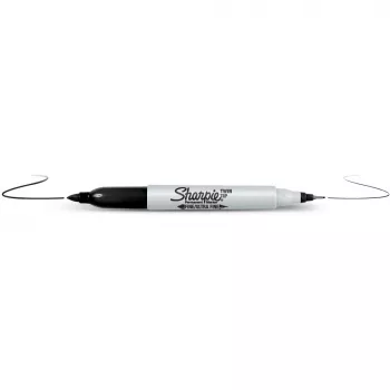 Permanentny Marker Sharpie Twin Tip Fine tip Czarny 12 szt.
