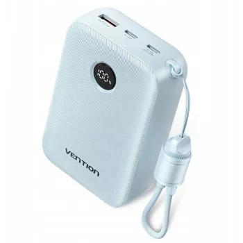 Power bank Vention FKBL0-C 20000 mAh, 2x USB-C + 1x USB-A, niebieski