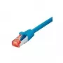 Tecline - Kabel krosowy - RJ-45 (M) do RJ-45 (M) - 1,5 m - SFTP, PiMF - CAT 6 - Bezhalogenowy, Snagless - Niebieski (715015B)