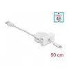 Kabel DeLOCK Easy 45 Moduł USB 2.0 Chowany kabel USB Typ-A na 8 Pin Lightning żeński biały
