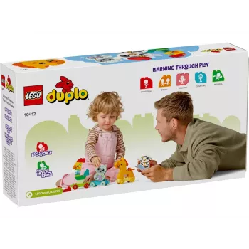 LEGO DUPLO Animal Train 10412 — 19 elementów, dla dzieci od 1,5 roku, 170×60×430 mm