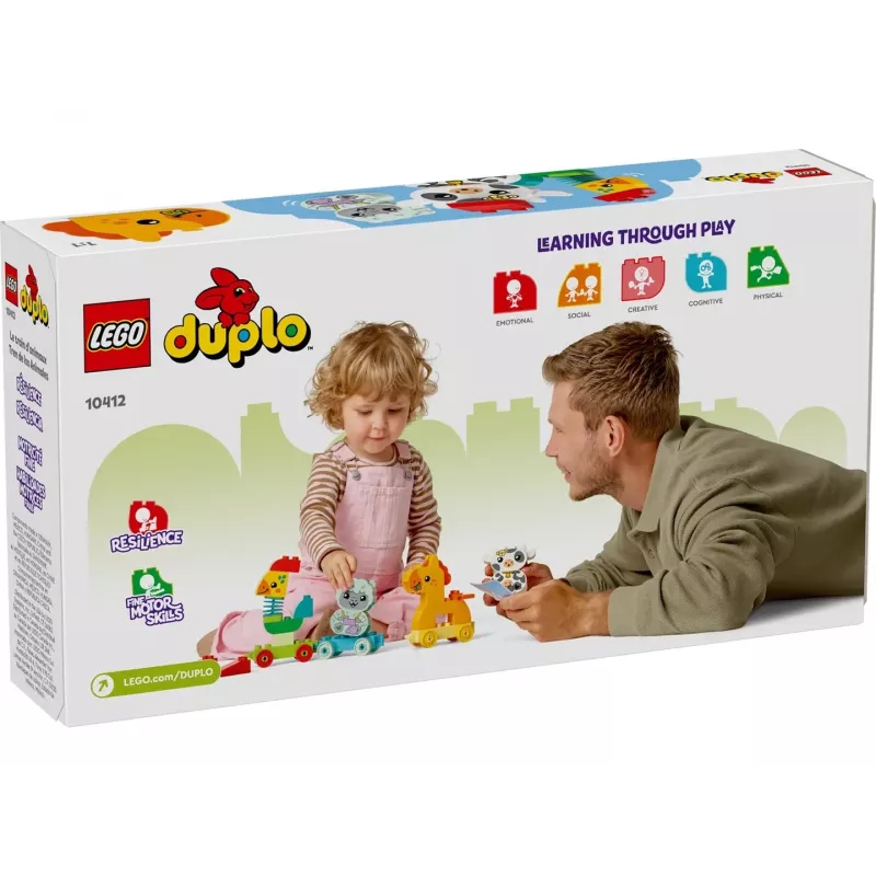 LEGO DUPLO Animal Train 10412 — 19 elementów, dla dzieci od 1,5 roku, 170×60×430 mm
