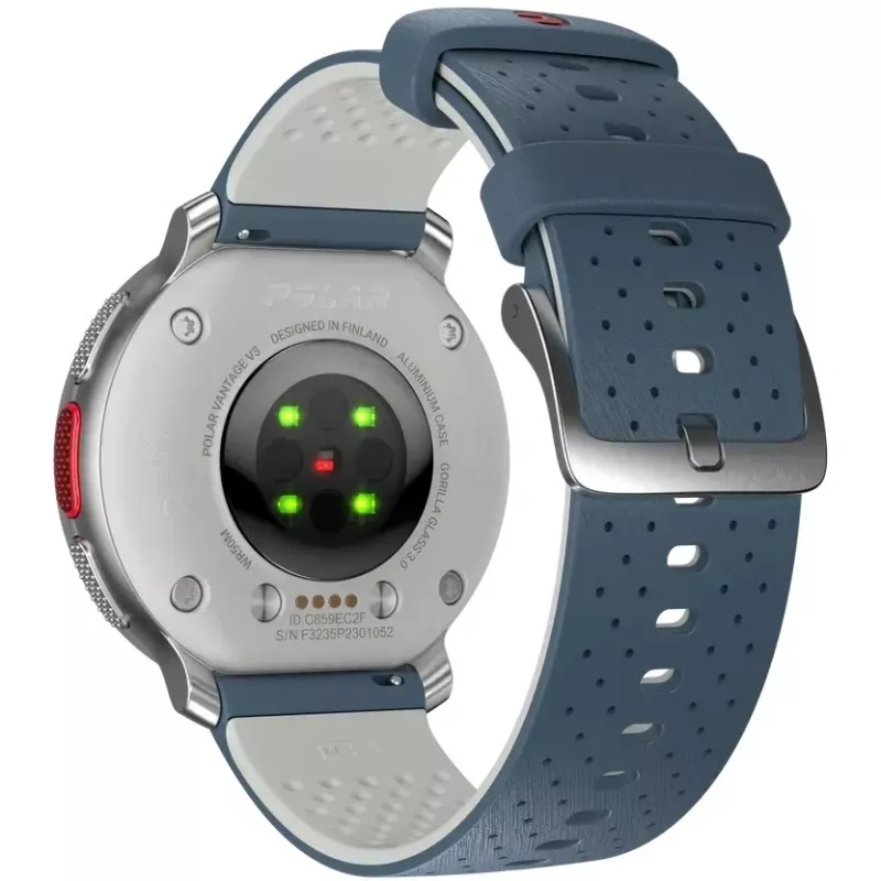 Polar Vantage V3 - Aluminium - Zegarek sportowy z paskiem - Silikon - Wyświetlacz 3,5 cm (1,39 cala) - 32 GB - Bluetooth - 57 g - błękitny (900108892)