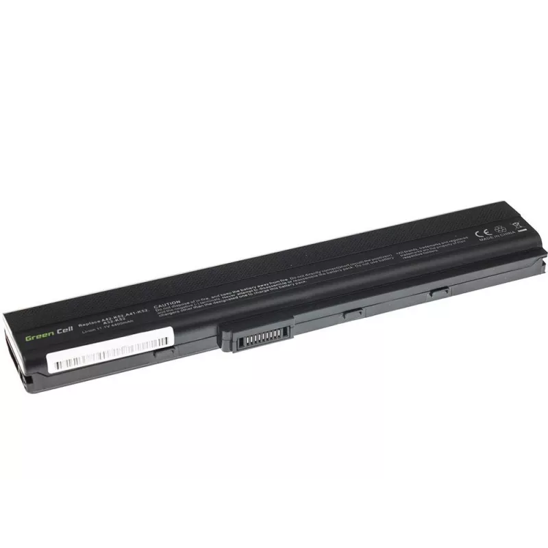 Bateria zielony Cell AS02 do serii ASUS K52 — Li‑Ion 4400 mAh, 11,1 V, 6 ogniw, czarna