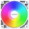 Wentylator chłodzący Montech GF120 PWM ARGB 120 mm biały, sterowanie PWM, podświetlenie ARGB