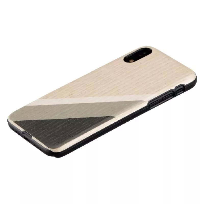Etui na telefon man and wood do iPhone XR gray suit Czarny — pokrowiec ochronny