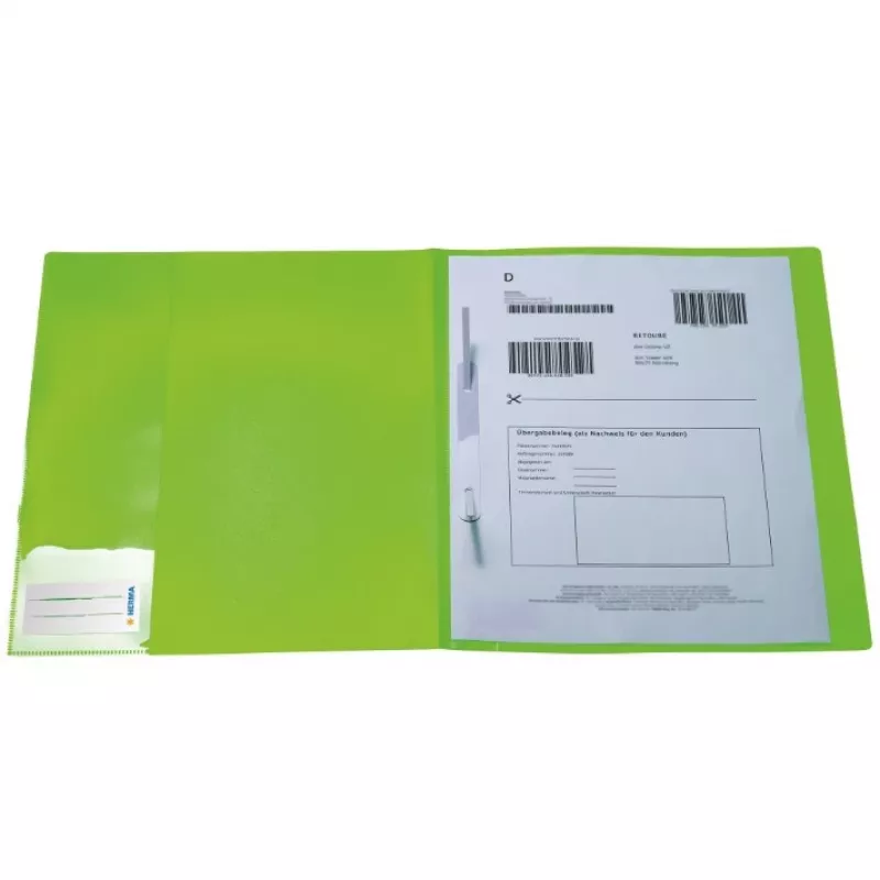 Folder HERMA 19639 Polipropylenowy Zielony A4 240x310mm