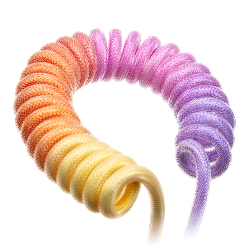 Ducky Premicord Afterglow Spiralny kabel, USB Type-C do Type-A - 1,8 m