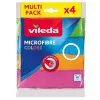 Ściereczka z mikrofibry VILEDA 4 szt., pomarańczowa, 380×360 mm, Poliester 80% / Poliamid 20%, można prać w pralce