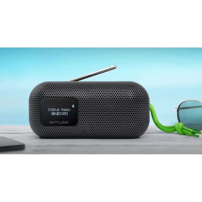 Głośnik Muse z radiem FM | M-750 FBT | 10 W | Wodoodporny | Bluetooth | Czarny | Przenośny | Połączenie bezprzewodowe